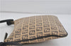 Authentic FENDI Zucchino Shoulder Cross Body Bag Canvas Leather Beige 0354D