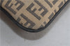 Authentic FENDI Zucchino Shoulder Cross Body Bag Canvas Leather Beige 0354D