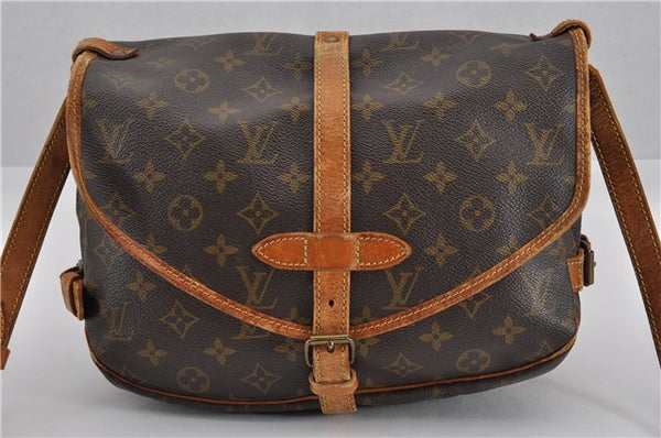 Authentic Louis Vuitton Monogram Saumur 30 Shoulder Cross Bag M42256 LV 0354G