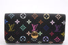 Auth Louis Vuitton Monogram Multicolor Multicles 4 Key Case M93732 Black 0355F