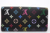 Auth Louis Vuitton Monogram Multicolor Multicles 4 Key Case M93732 Black 0355F