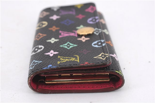 Auth Louis Vuitton Monogram Multicolor Multicles 4 Key Case M93732 Black 0355F