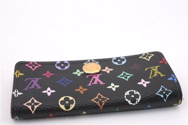 Auth Louis Vuitton Monogram Multicolor Multicles 4 Key Case M93732 Black 0355F