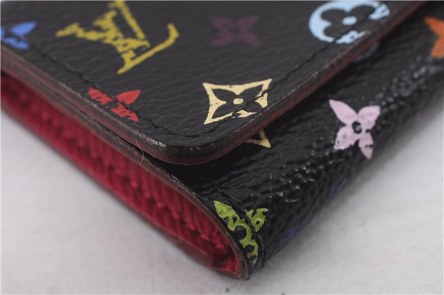 Auth Louis Vuitton Monogram Multicolor Multicles 4 Key Case M93732 Black 0355F