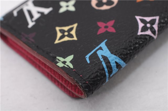 Auth Louis Vuitton Monogram Multicolor Multicles 4 Key Case M93732 Black 0355F