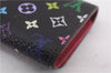 Auth Louis Vuitton Monogram Multicolor Multicles 4 Key Case M93732 Black 0355F