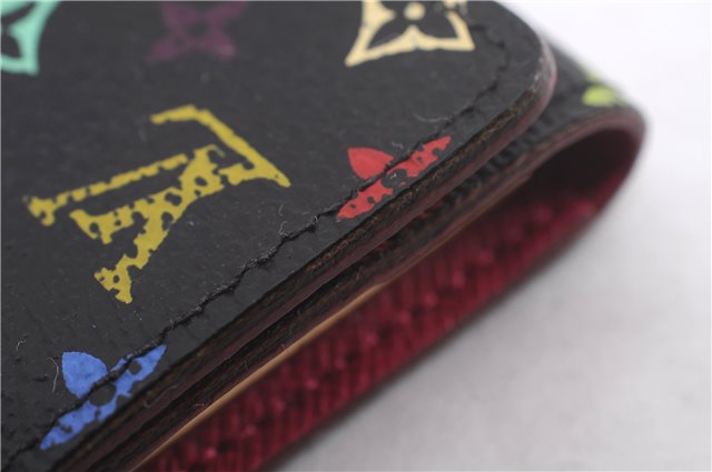 Auth Louis Vuitton Monogram Multicolor Multicles 4 Key Case M93732 Black 0355F