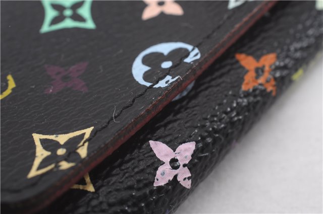 Auth Louis Vuitton Monogram Multicolor Multicles 4 Key Case M93732 Black 0355F