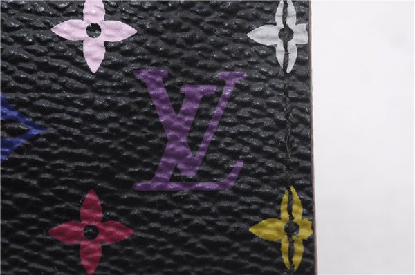 Auth Louis Vuitton Monogram Multicolor Multicles 4 Key Case M93732 Black 0355F