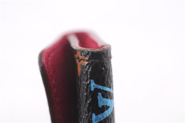 Auth Louis Vuitton Monogram Multicolor Multicles 4 Key Case M93732 Black 0355F