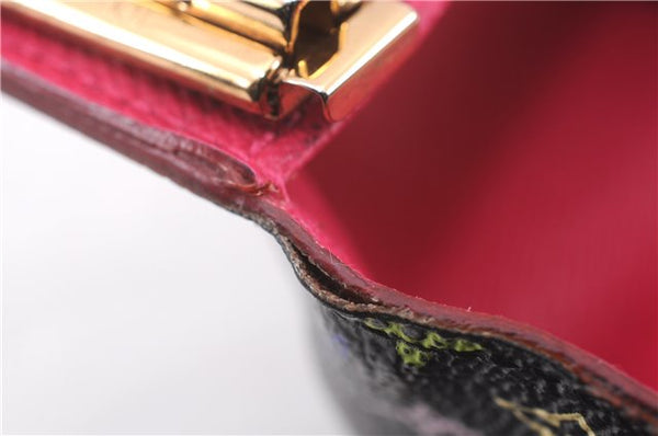 Auth Louis Vuitton Monogram Multicolor Multicles 4 Key Case M93732 Black 0355F