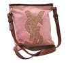 Authentic YVES SAINT LAURENT Shoulder Cross Body Bag Canvas Leather Pink 0355G