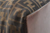 Authentic FENDI Vintage Zucca Shoulder Tote Bag Nylon Leather Brown 0356G