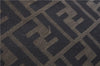 Authentic FENDI Vintage Zucca Shoulder Tote Bag Nylon Leather Brown 0356G