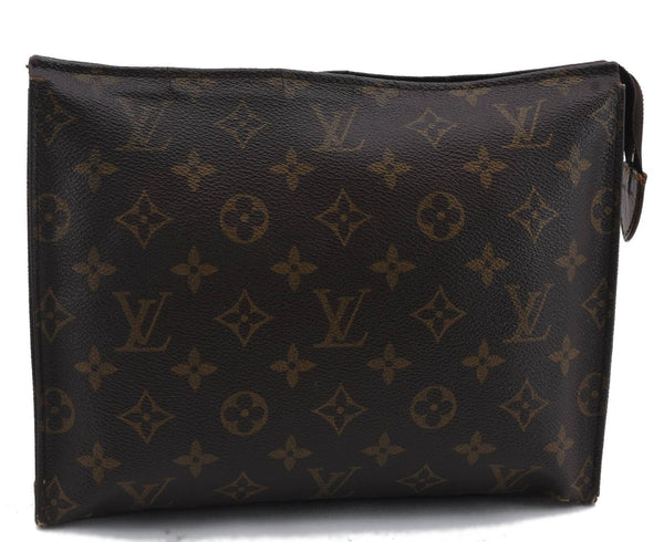 Auth LOUIS VUITTON Monogram Poche Toilette 26 Cosmetics Pouch M47542 LV 0357C