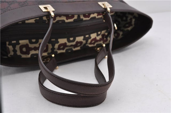 Authentic GUCCI Guccissima Shoulder Tote Bag GG Leather 145993 Brown 0357E