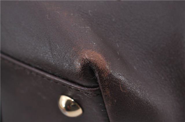 Authentic GUCCI Guccissima Shoulder Tote Bag GG Leather 145993 Brown 0357E