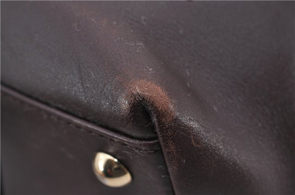 Authentic GUCCI Guccissima Shoulder Tote Bag GG Leather 145993 Brown 0357E