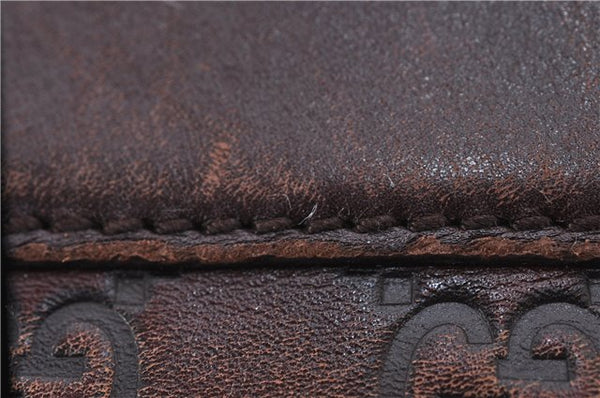 Authentic GUCCI Guccissima Shoulder Tote Bag GG Leather 145993 Brown 0357E