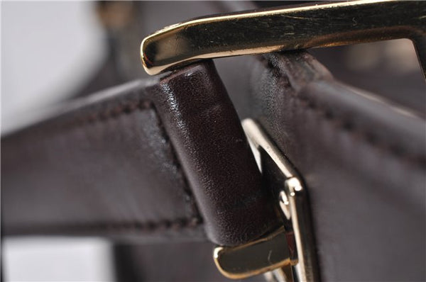 Authentic GUCCI Guccissima Shoulder Tote Bag GG Leather 145993 Brown 0357E