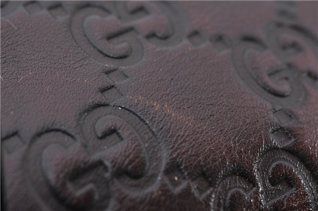 Authentic GUCCI Guccissima Shoulder Tote Bag GG Leather 145993 Brown 0357E