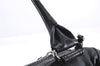 Authentic BALENCIAGA Boxy Hand Boston Bag Leather 168035 Black 0358E