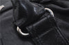 Authentic BALENCIAGA Boxy Hand Boston Bag Leather 168035 Black 0358E