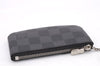 Authentic Louis Vuitton Damier Graphite Pochette Cles Coin Case N60155 Box 0358F
