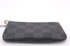Authentic Louis Vuitton Damier Graphite Pochette Cles Coin Case N60155 Box 0358F