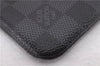 Authentic Louis Vuitton Damier Graphite Pochette Cles Coin Case N60155 Box 0358F