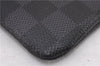 Authentic Louis Vuitton Damier Graphite Pochette Cles Coin Case N60155 Box 0358F