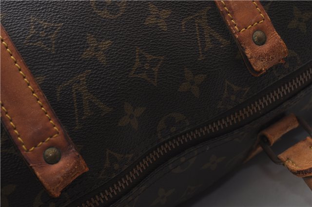 Authentic Louis Vuitton Monogram Keepall 50 Boston Bag M41426 LV Junk 0359D