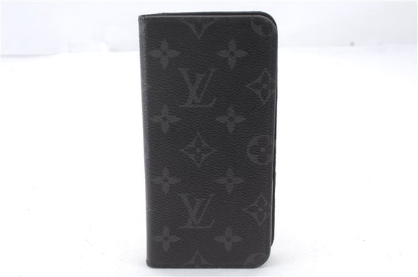 Authentic Louis Vuitton Monogram Eclipse Folio iPhone 7+ Case M62641 LV 0361D