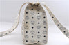 Authentic MCM Leather Vintage Shoulder Tote Bag Purse White 0362E