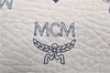 Authentic MCM Leather Vintage Shoulder Tote Bag Purse White 0362E