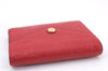 Auth Louis Vuitton Monogram Empreinte Portefeuille Victorine Wallet Red LV 0362F