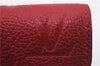 Auth Louis Vuitton Monogram Empreinte Portefeuille Victorine Wallet Red LV 0362F