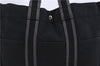 Authentic HERMES Fourre Tout MM Hand Tote Bag Canvas Black 0363E