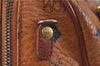 Authentic MCM Visetos Leather Vintage 2Way Shoulder Hand Boston Bag Brown 0365C