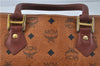 Authentic MCM Visetos Leather Vintage 2Way Shoulder Hand Boston Bag Brown 0365C