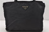 Authentic PRADA Nylon Tote Hand Bag Purse Black 0365D