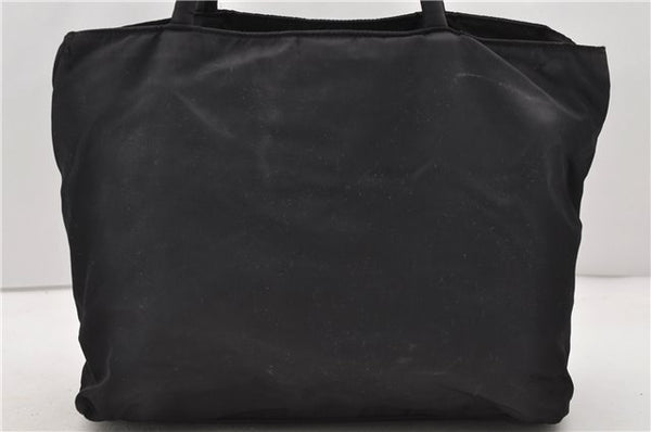 Authentic PRADA Nylon Tote Hand Bag Purse Black 0365D