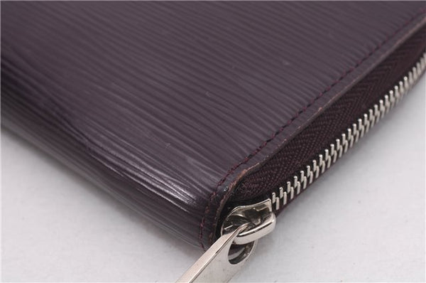 Authentic Louis Vuitton Epi Zippy Wallet Long Purse Purple M6007K LV 0366F