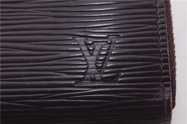 Authentic Louis Vuitton Epi Zippy Wallet Long Purse Purple M6007K LV 0366F