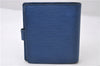 Auth Louis Vuitton Epi Porte Billets Compact Wallet Purse Blue M63555 LV 0368D