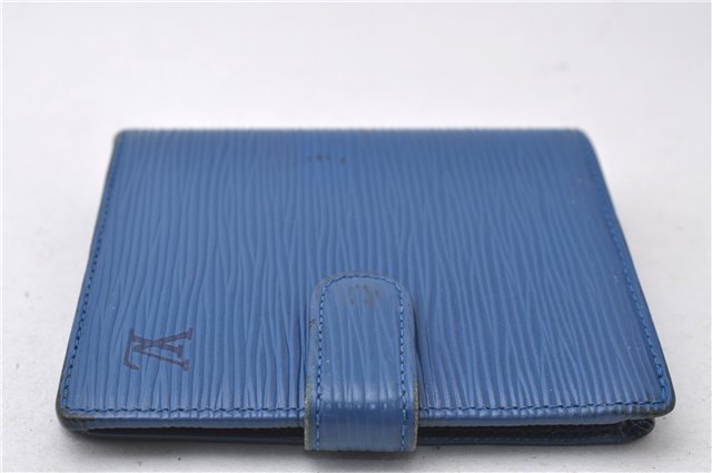 Auth Louis Vuitton Epi Porte Billets Compact Wallet Purse Blue M63555 LV 0368D