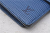 Auth Louis Vuitton Epi Porte Billets Compact Wallet Purse Blue M63555 LV 0368D