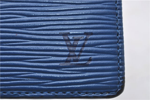 Auth Louis Vuitton Epi Porte Billets Compact Wallet Purse Blue M63555 LV 0368D