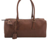 Authentic PRADA Leather Nappa Shoulder Hand Bag Brown 0368E