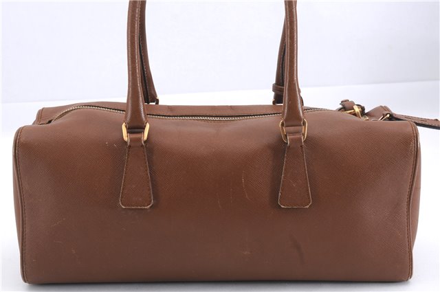 Authentic PRADA Leather Nappa Shoulder Hand Bag Brown 0368E